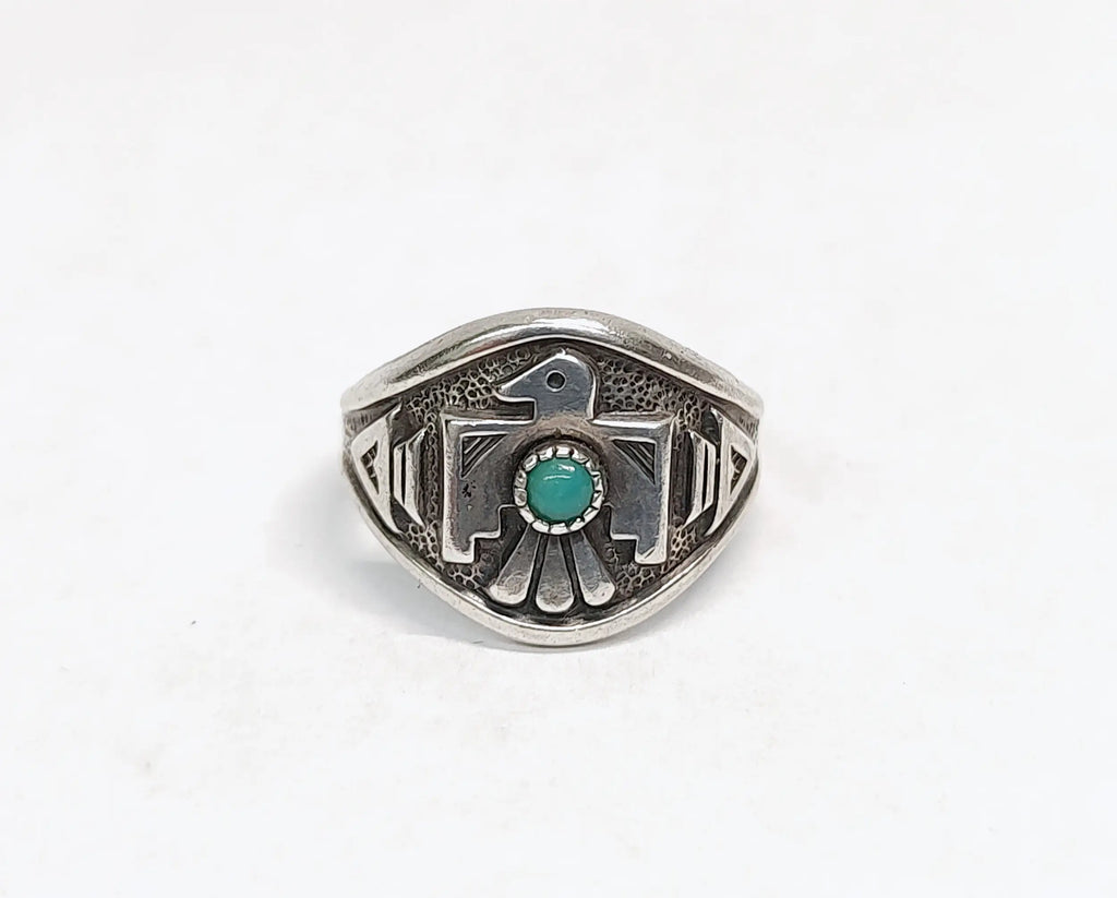 Vintage Bell deals Trading Post Sterling Silver Turquoise Ring