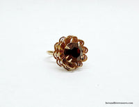 1970 Sarah Coventry Marigold Gold Tone Adjustable Ring - Hers and His Treasures