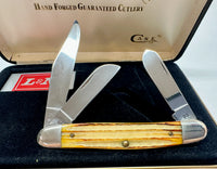 1993 Case XX SC6347 L&N Railroad Second Cut Bone Stockman Pocket Knife - Hers and His Treasures