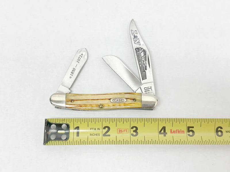 1993 Case XX SC6347 L&N Railroad Second Cut Bone Stockman Pocket Knife - Hers and His Treasures