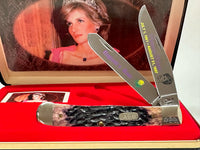 1997 Case XX 6254 Princess Diana Purple Bone Trapper Pocket Knife - Hers and His Treasures