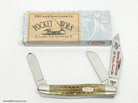 1998 Case XX 6347 Green Bone Medium Stockman Pocket Knife-Hers and His Treasures