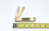 2000 Case XX 5254 John Wayne The Duke Stag Trapper Pocket Knife - Hers and His Treasures