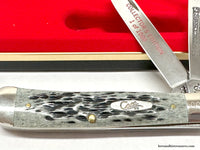 2001 Case XX 6254 L&N Railroad Black Bone Trapper Pocket Knife - Hers and His Treasures