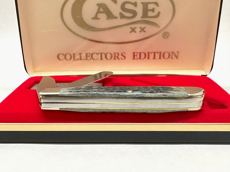 2001 Case XX 6254 L&N Railroad Black Bone Trapper Pocket Knife - Hers and His Treasures