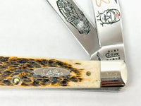 2001 Case XX 6254 Dale Earnhardt Amber Bone Trapper Pocket Knife - Hers and His Treasures