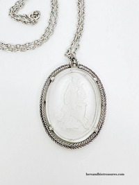 Vintage Avon Goddess Diana Intaglio Pendant Necklace - Hers and His Treasures