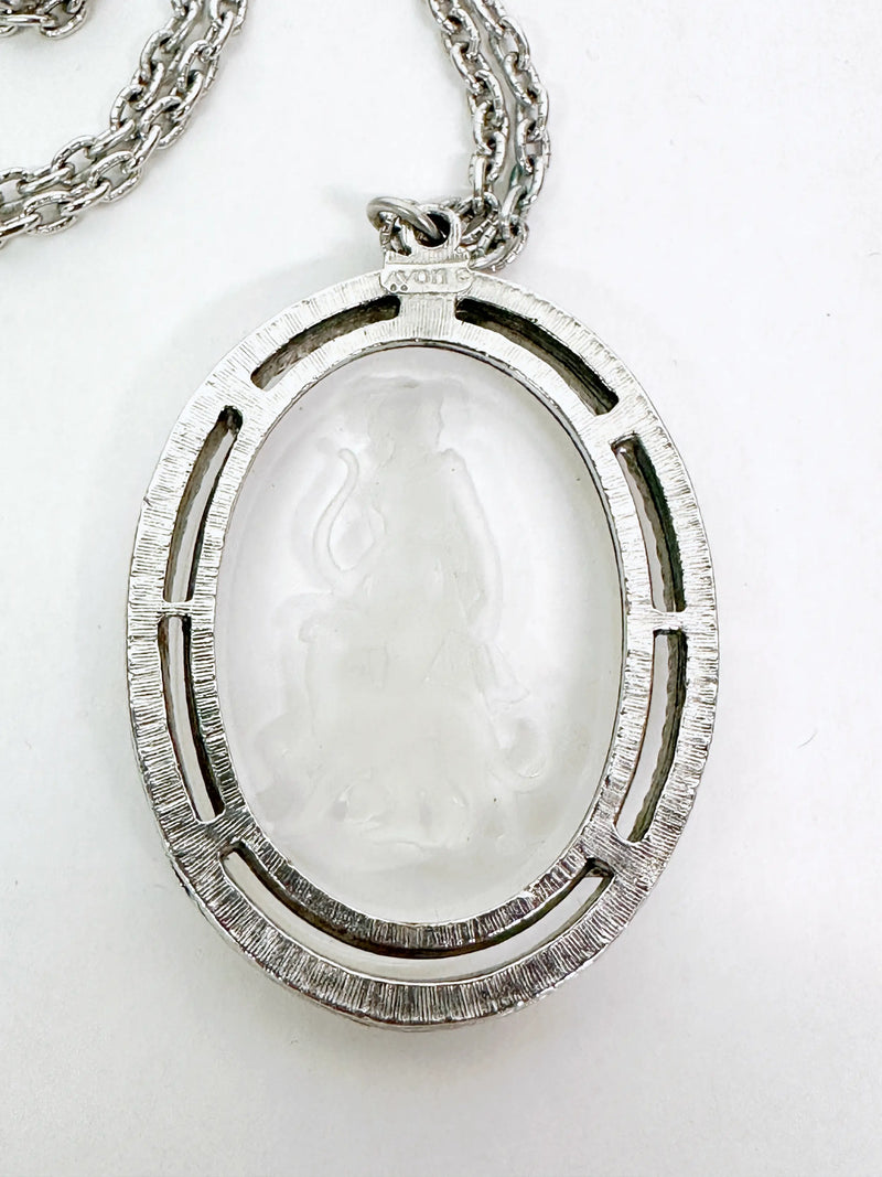 Vintage Avon Goddess Diana Intaglio Pendant Necklace - Hers and His Treasures