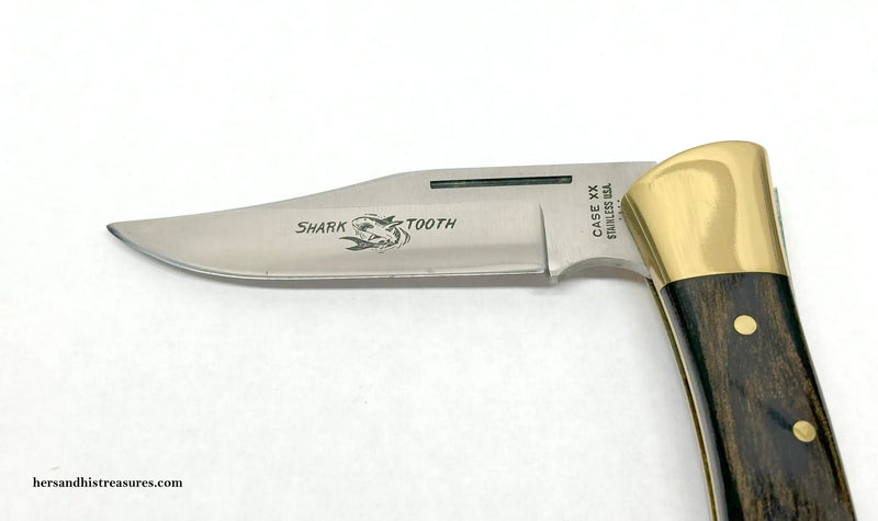 1976 Case XX P197-SSP Shark Tooth Pocket Knife with Sheath - Hers and His Treasures