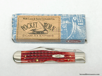 2005 Case XX 6111 1/2L Old Red Pocket Worn Cheetah Pocket Knife - Hers and His Treasures