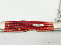 2005 Case XX 6111 1/2L Old Red Pocket Worn Cheetah Pocket Knife - Hers and His Treasures