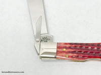 2005 Case XX 6111 1/2L Old Red Pocket Worn Cheetah Pocket Knife - Hers and His Treasures