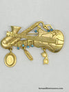 Vintage Danecraft Musical Instruments Brooch Pin | USA - Hers and His Treasures