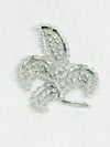 Emmons Aurora Borealis Rhinestone Leaf Brooch Pin | USA - Hers and His Treasures