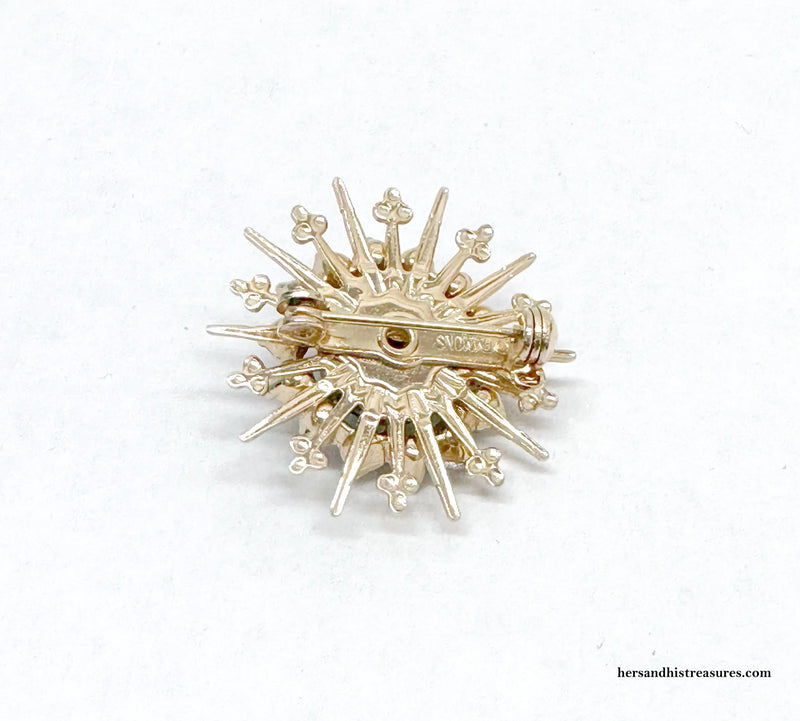 1953 Emmons Crown Jewel Starburst Brooch Pin | USA - Hers and His Treasures