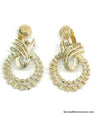 Emmons Gold Tone Dangle Clip-On Earrings | USA - Hers and His Treasures