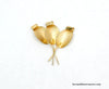 Vintage Giovanni Gold Tone Textured Leaf Brooch - Hers and His Treasures