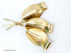 Vintage Giovanni Gold Tone Textured Leaf Brooch - Hers and His Treasures