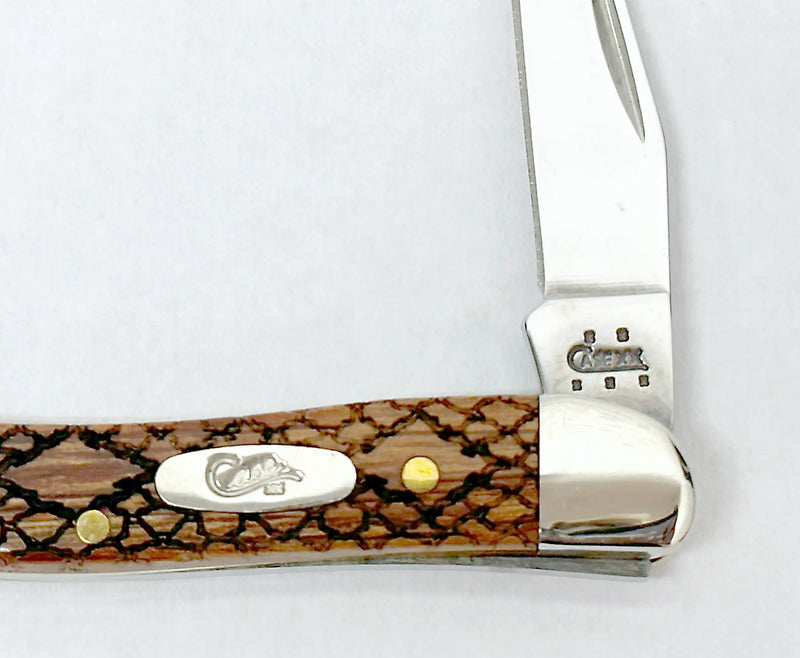 2005 Case XX 710096 Oak Pakka Rattlesnake Tiny Toothpick Pocket Knife - Hers and His Treasures