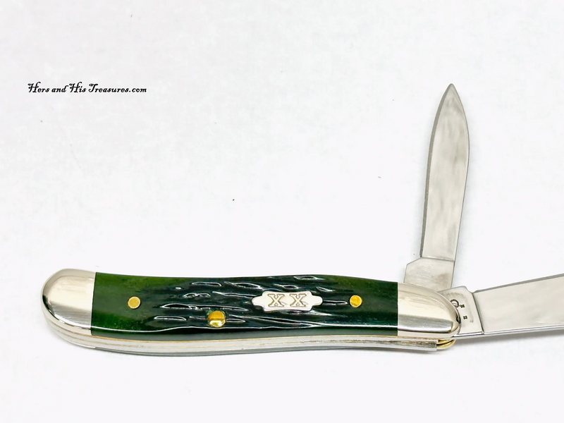 2005 Case XX 6220 Hunter Green Bone Peanut Pocket Knife - Hers and His Treasures