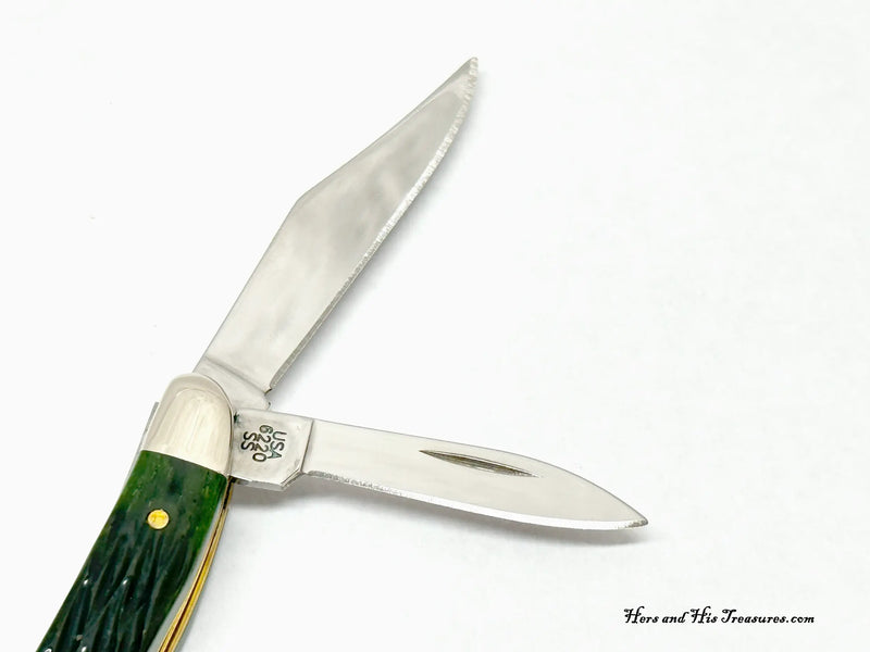 2005 Case XX 6220 Hunter Green Bone Peanut Pocket Knife - Hers and His Treasures