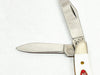 2014 Case XX 6220 White Delrin with Red Case Shield Peanut Pocket Knife - Hers and His Treasures