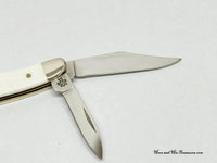 2014 Case XX 6220 White Delrin with Red Case Shield Peanut Pocket Knife - Hers and His Treasures