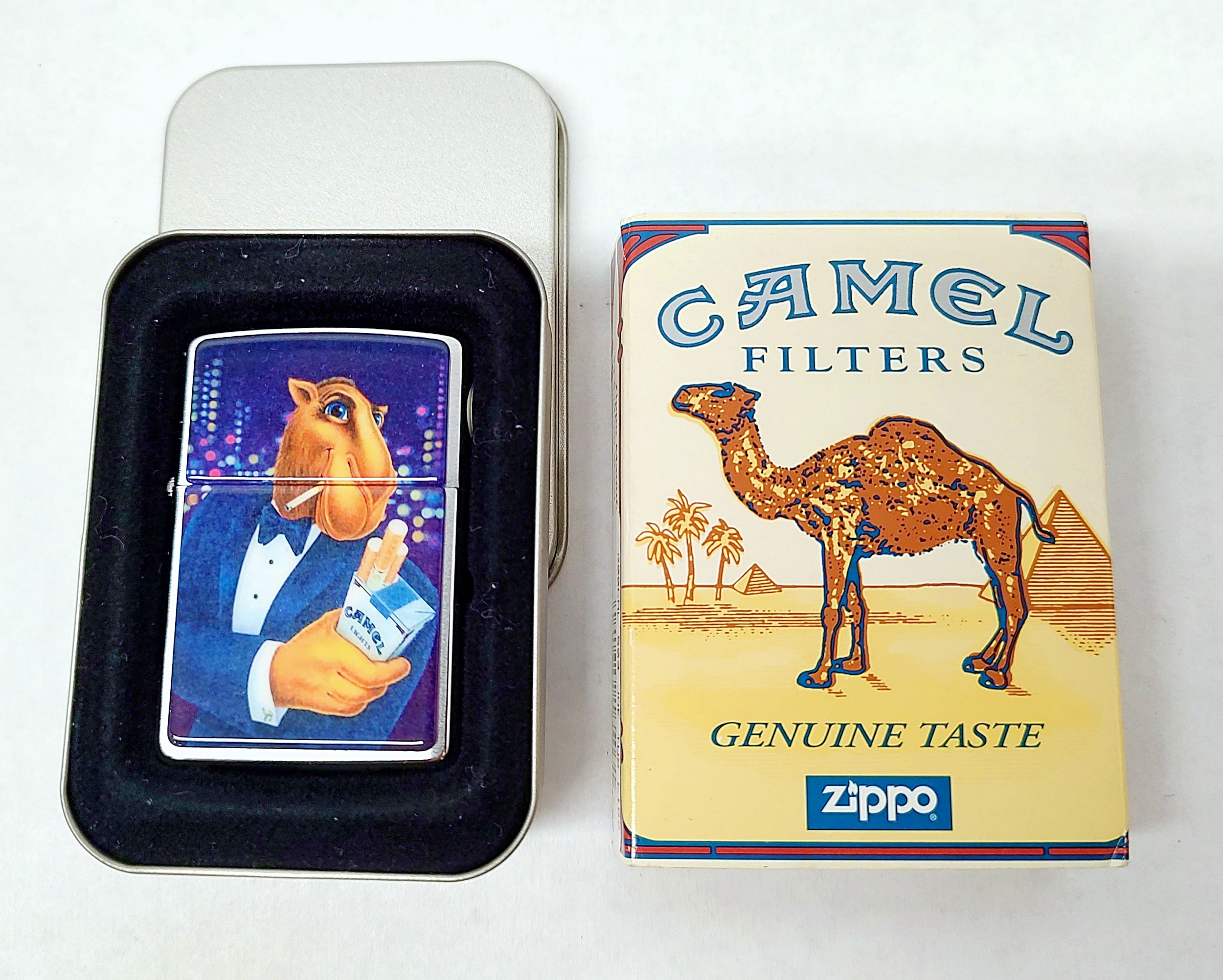 New XIII 1997 Camel Filters Cigarette Pack Zippo Lighter | USA 