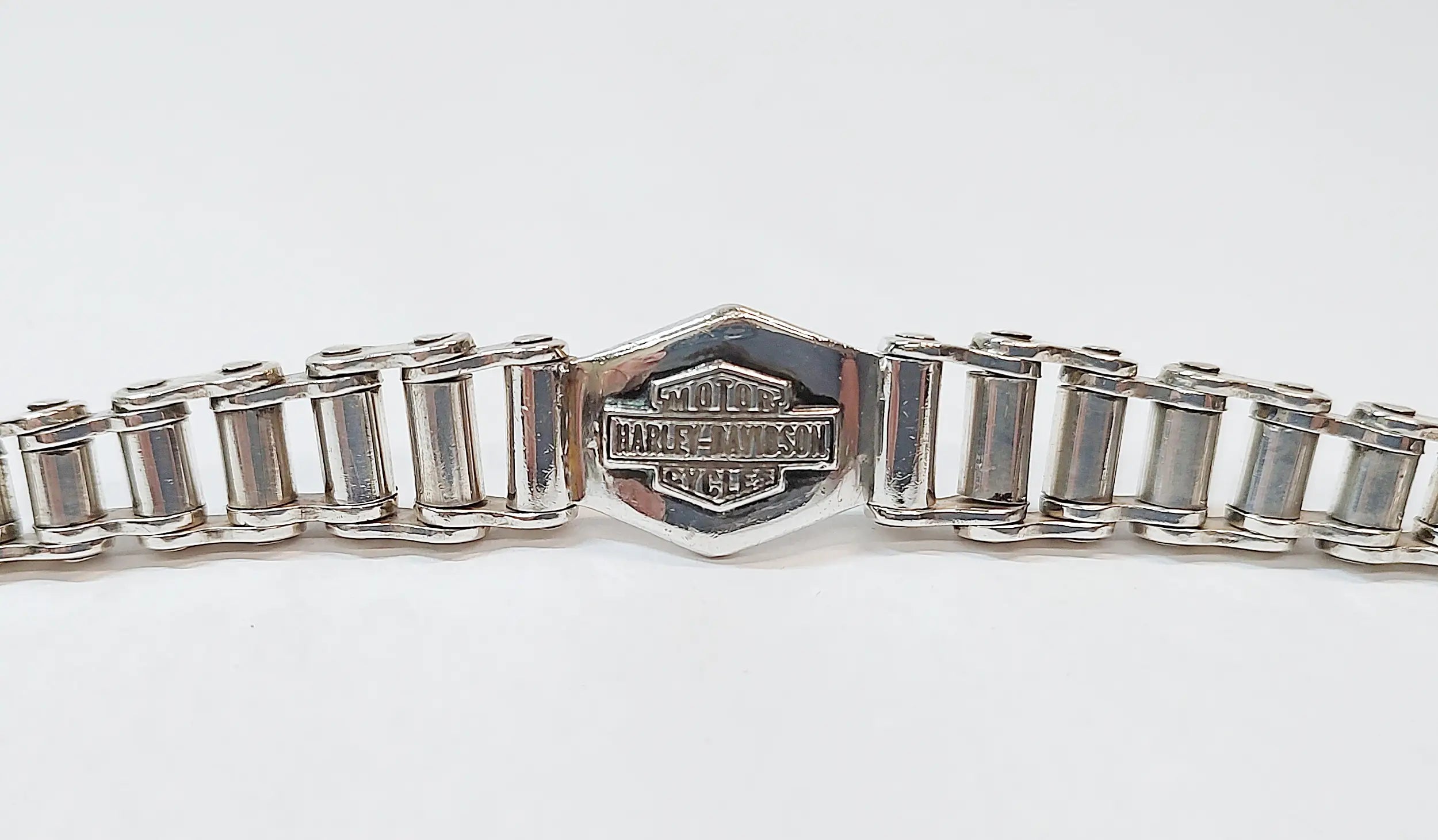 Harley Davidson Sterling Silver Cuff Bracelet Mens Mexico 925 Biker Jewelry  | #1927011717