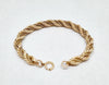 Vintage Gold Filled Twisted Rope Bracelet and Earring Set - Hers and His Treasures