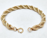 Vintage Gold Filled Twisted Rope Bracelet and Earring Set - Hers and His Treasures