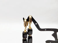 Trifari Gold Tone and Black Bead Dangle Clip-On Earrings - Hers and His Treasures