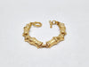 Monet Brushed Gold Tone Bamboo Link Bracelet  - Hers and His Treasures