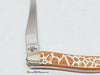 New 2008 Case XX 610096 Giraffe Print Bone Tiny Toothpick Pocket Knife