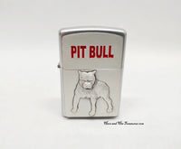 2006 Pit Bull Dog Satin Chrome Zippo Lighter