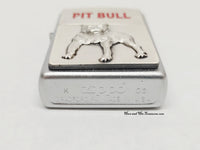 2006 Pit Bull Dog Satin Chrome Zippo Lighter