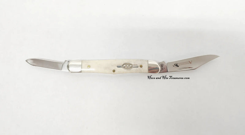 2007 Case XX 6208 Appaloosa Bone Half Whittler Pocket Knife