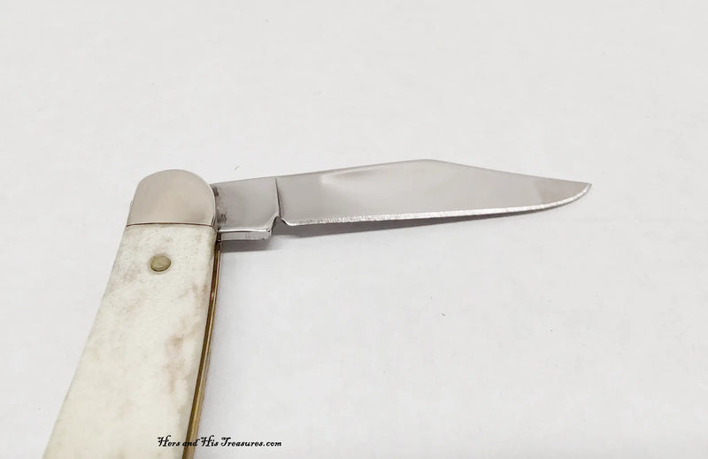 2007 Case XX 6208 Appaloosa Bone Half Whittler Pocket Knife