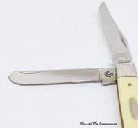 2008 Case XX 3207 Yellow Delrin Mini Trapper Pocket Knife