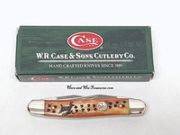 2008 Case XX Appaloosa Chestnut Bone Deer Tracks Muskrat Pocket Knife