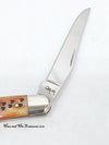 2008 Case XX Appaloosa Chestnut Bone Deer Tracks Muskrat Pocket Knife