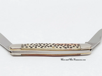 2008 Case XX Appaloosa Chestnut Bone Deer Tracks Muskrat Pocket Knife