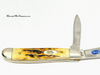 2006 Case XX 5220 Stag Blue Scroll Peanut Pocket Knife - Hers and His Treasures