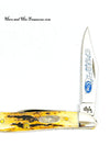 2006 Case XX 5220 Stag Blue Scroll Peanut Pocket Knife - Hers and His Treasures