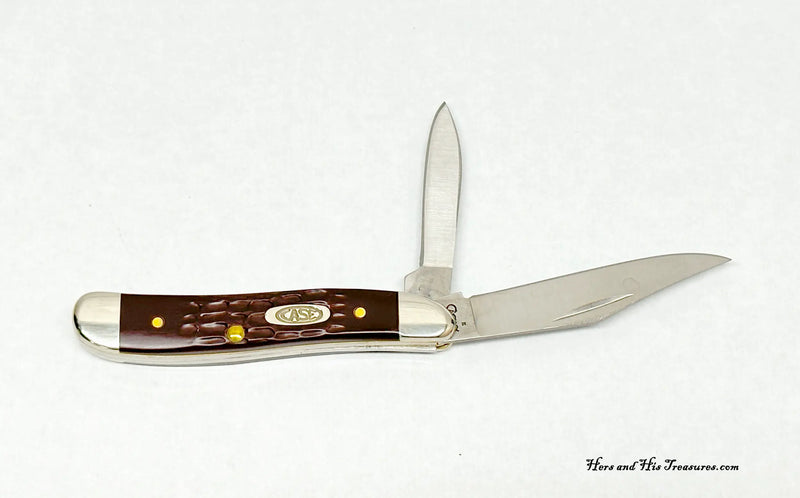 2007 Case XX 6220 Brown Jigged Delrin Peanut Pocket Knife - Hers and His Treasures