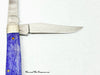 2009 Case XX 6207W Ultra Violet Smooth Bone Mini Trapper Pocket Knife - Hers and His Treasures