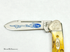 2006 Case XX 52132 Blue Scroll Stag Butterbean Pocket Knife - Hers and His Treasures