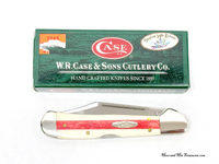 2008 Case XX 61549L Natural Bone with Red Bone Stripe Copperlock Pocket Knife - Hers and His Treasures