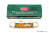 2005 Case XX 62131 Persimmon Orange Bone Spider Web Canoe Pocket Knife - Hers and His Treasures