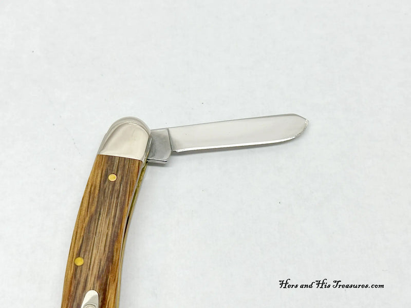 2006 Case XX 7318 Oak Wood Medium Stockman Pocket Knife - Hers and His Treasures